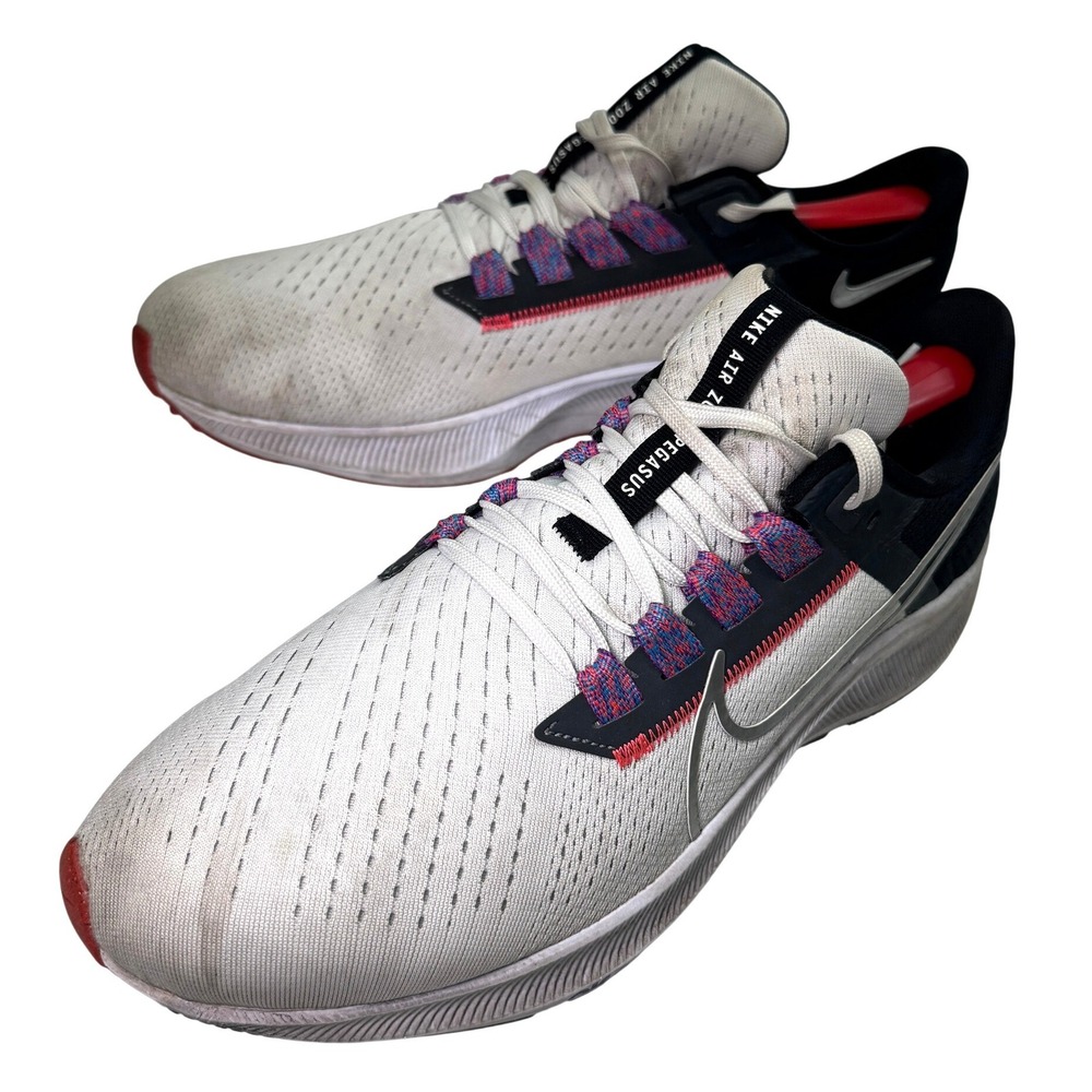 Nike Air Zoom Pegasus 38 Women Running Shoes White‎ Black CW7358-101 Size 11